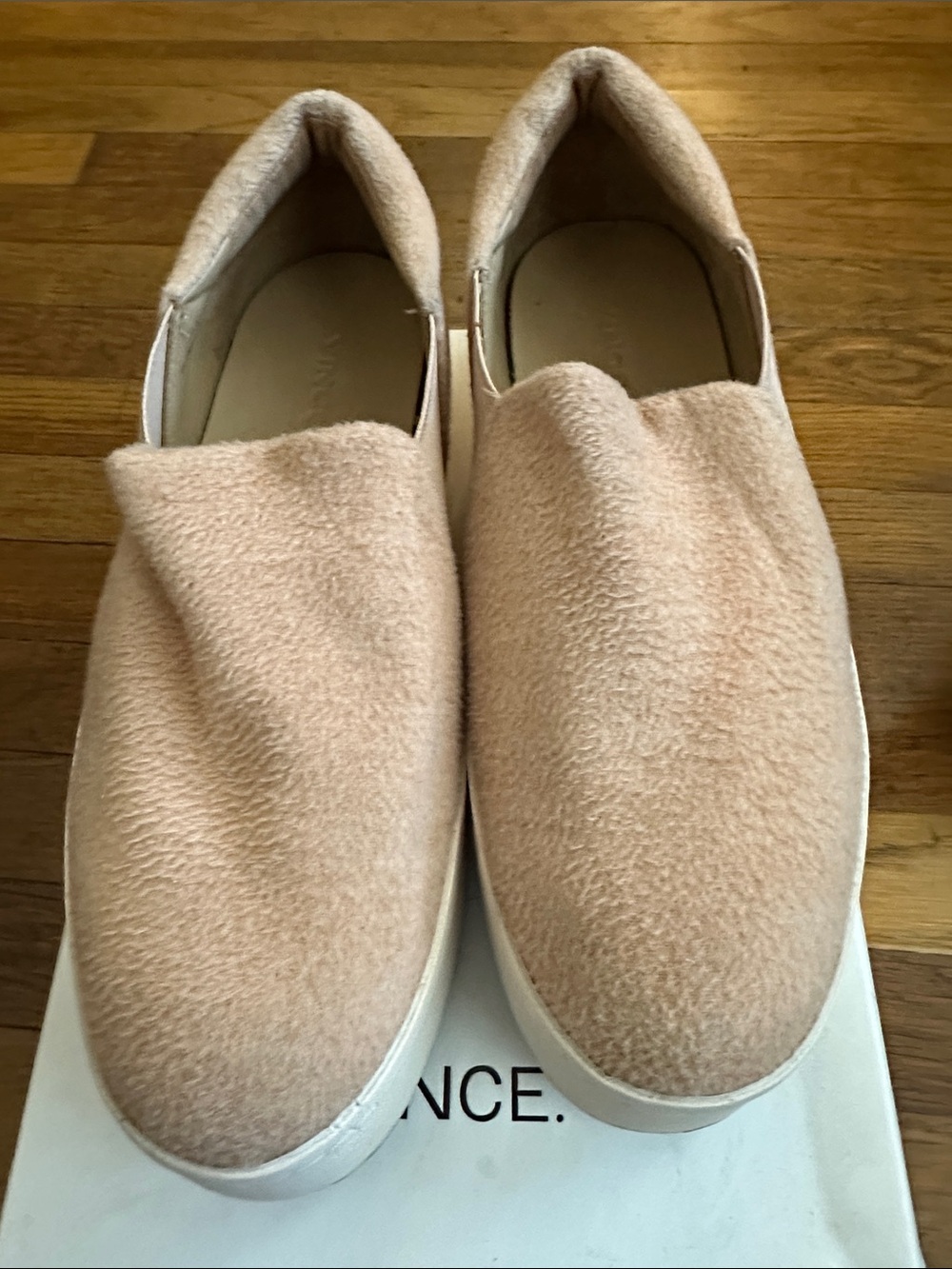 Vince Fuzzy Slip-On Platform Sneakers - Light Pink 37.5 / 7